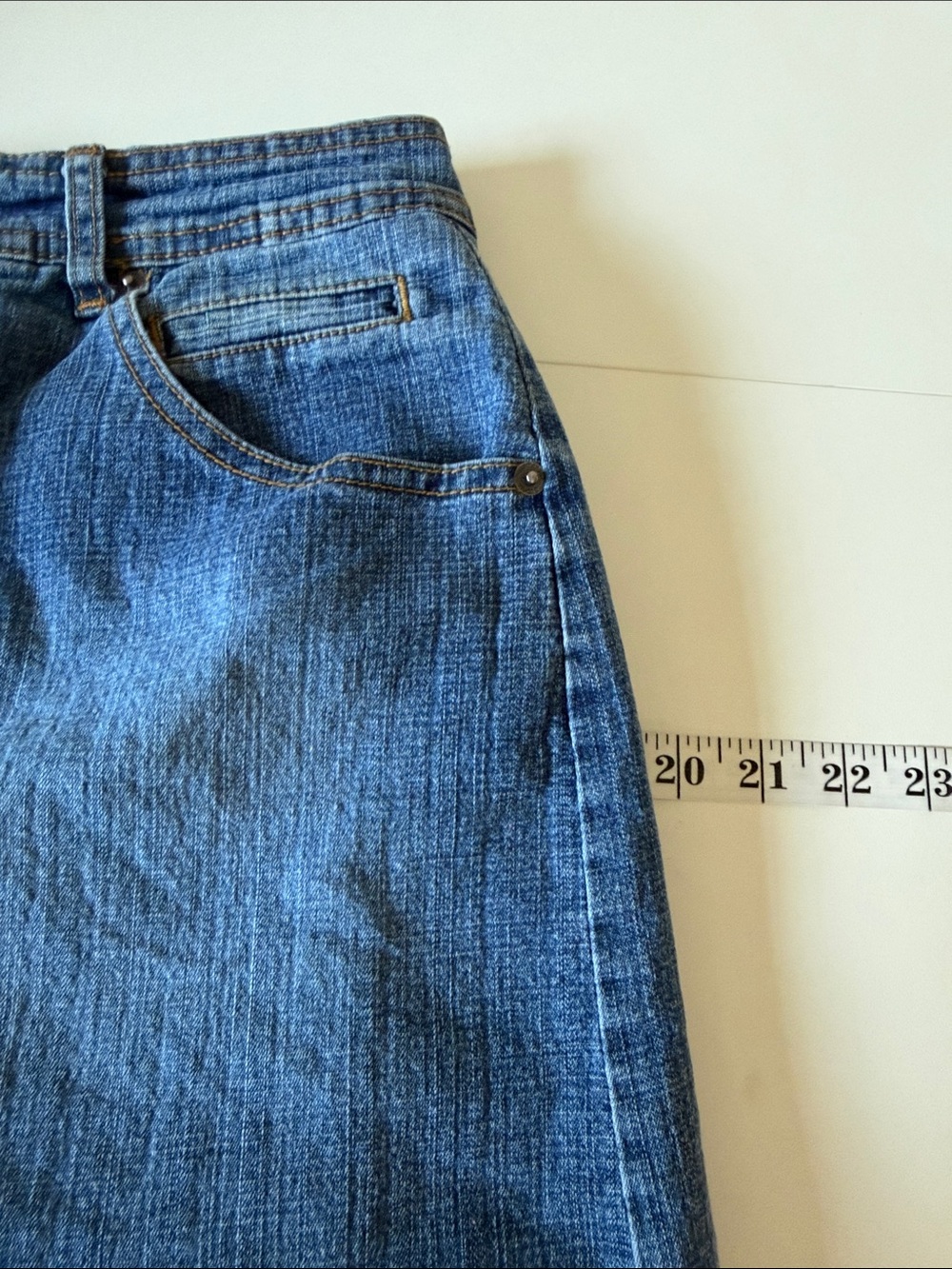 Gloria Vanderbilt Y2K Micro Cargo Pocket 90’s Style Blue Jean Denim Skort Size 6 - Picture 8 of 15